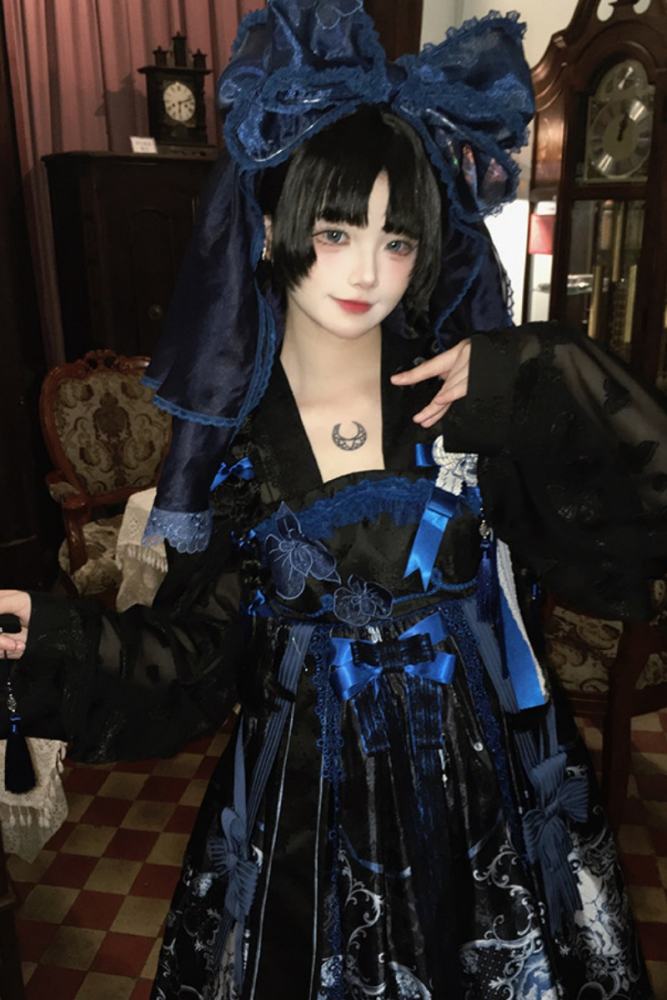 Tantuan ~Linglong Porcelain~ Hanfu Style Empire Waist JSK and Cardigan