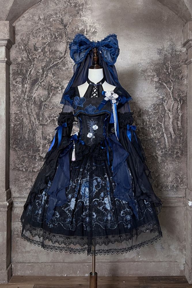 Tantuan ~Linglong Porcelain~ Print Lolita JSK and Extended Sleeves