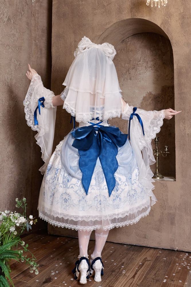 Tantuan ~Linglong Porcelain~ Print Lolita JSK and Extended Sleeves