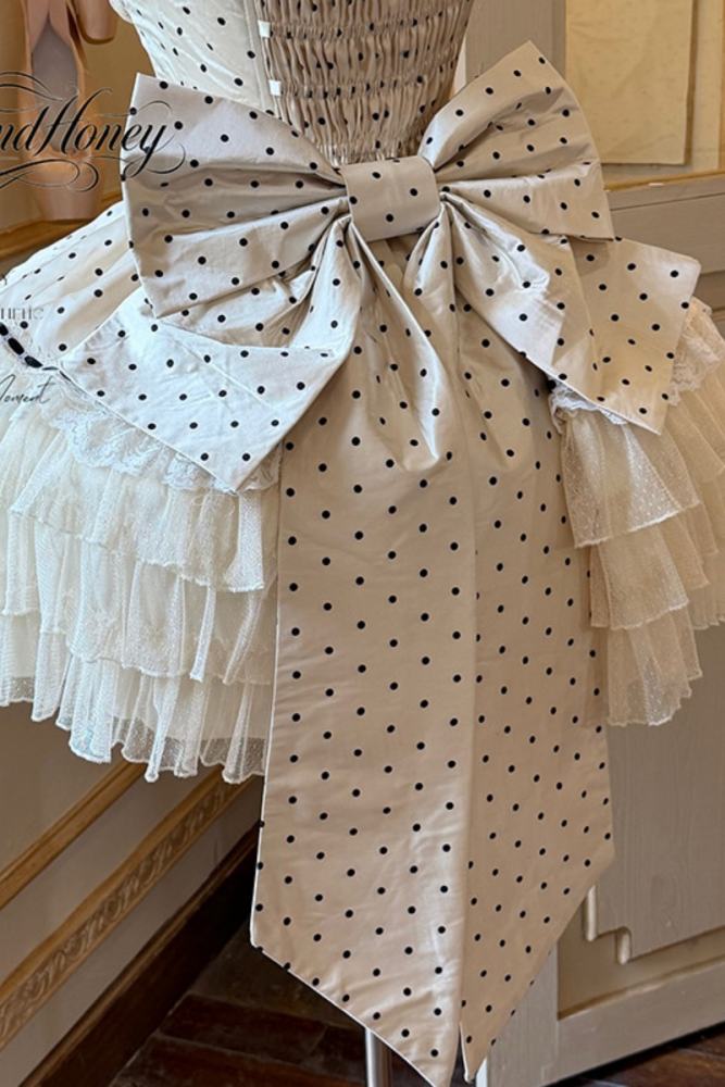 Diamond Honey Polka Dot Retro Girly Jumper Skirt