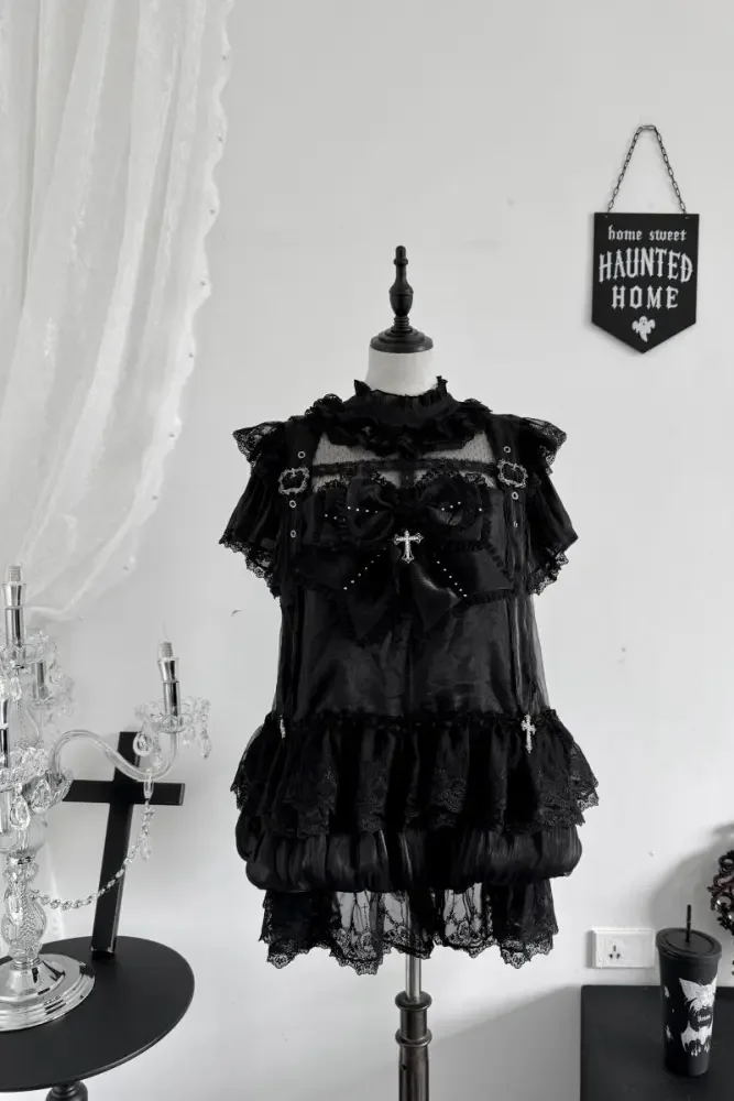 Rabbit Killer Gothic Flower Bud Bloomers and Jirai Kei Dress