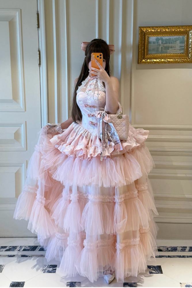Diamond Honey Misty Pink Evening Gown Dress