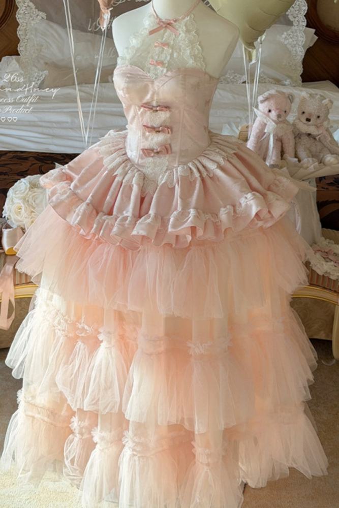Diamond Honey Misty Pink Evening Gown Dress