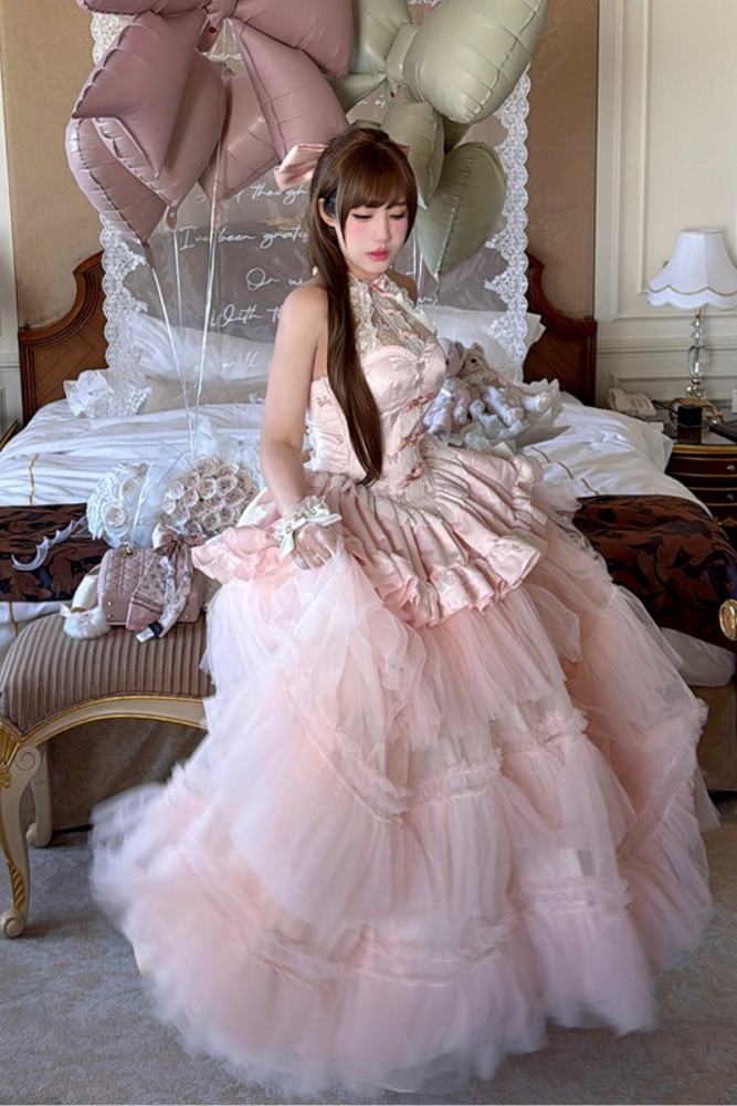 Diamond Honey Misty Pink Evening Gown Dress