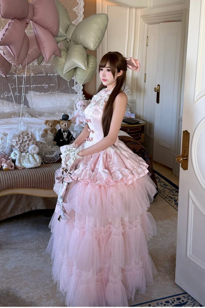 Diamond Honey Misty Pink Evening Gown Dress