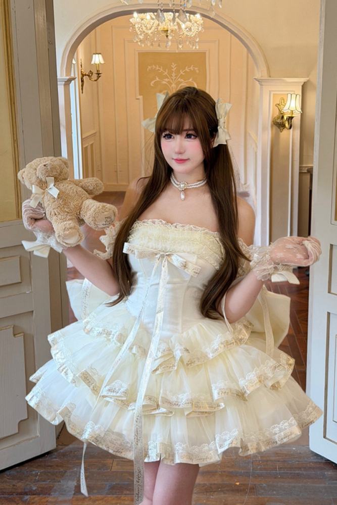Diamond Honey ~Princess Ribbon~ Short Style Formal Dress 4 Colors