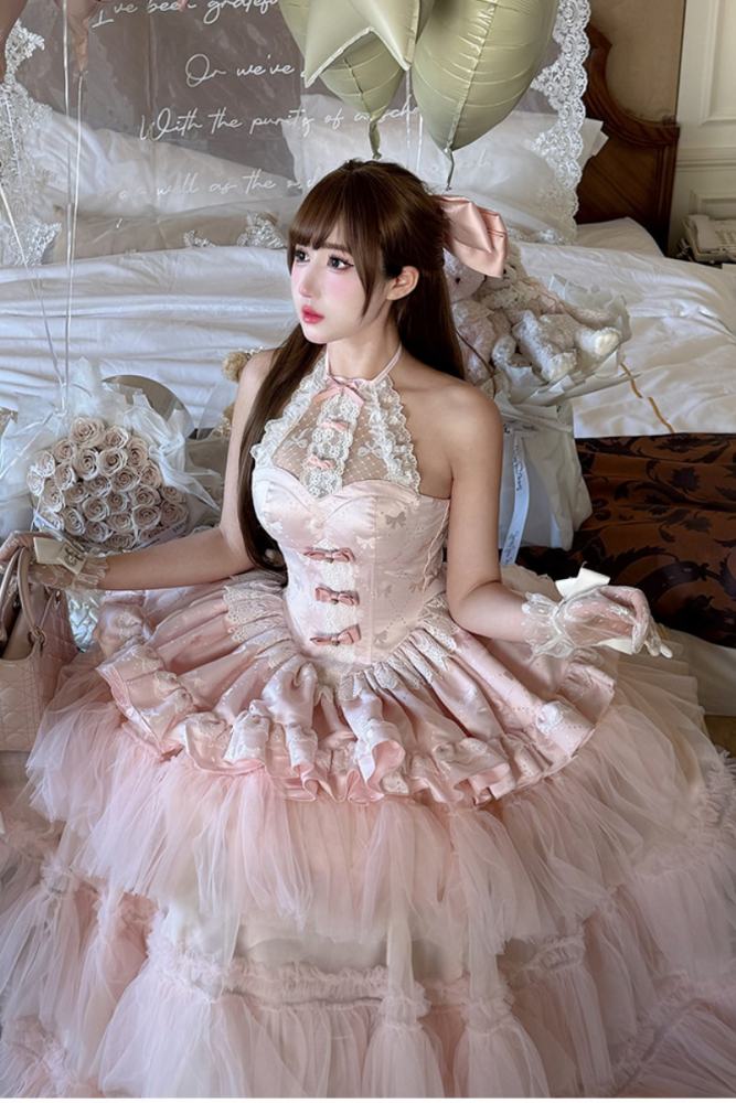 Diamond Honey Misty Pink Evening Gown Dress