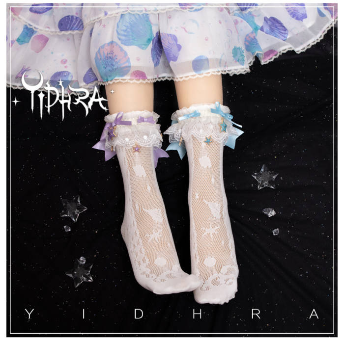 Yidhra Lolita ~Akuya Tears of the Sea~ Ocean Series Lolita Socks-Pre-order