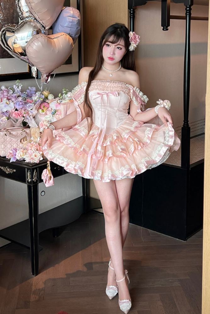 Diamond Honey ~Princess Ribbon~ Short Style Formal Dress 4 Colors