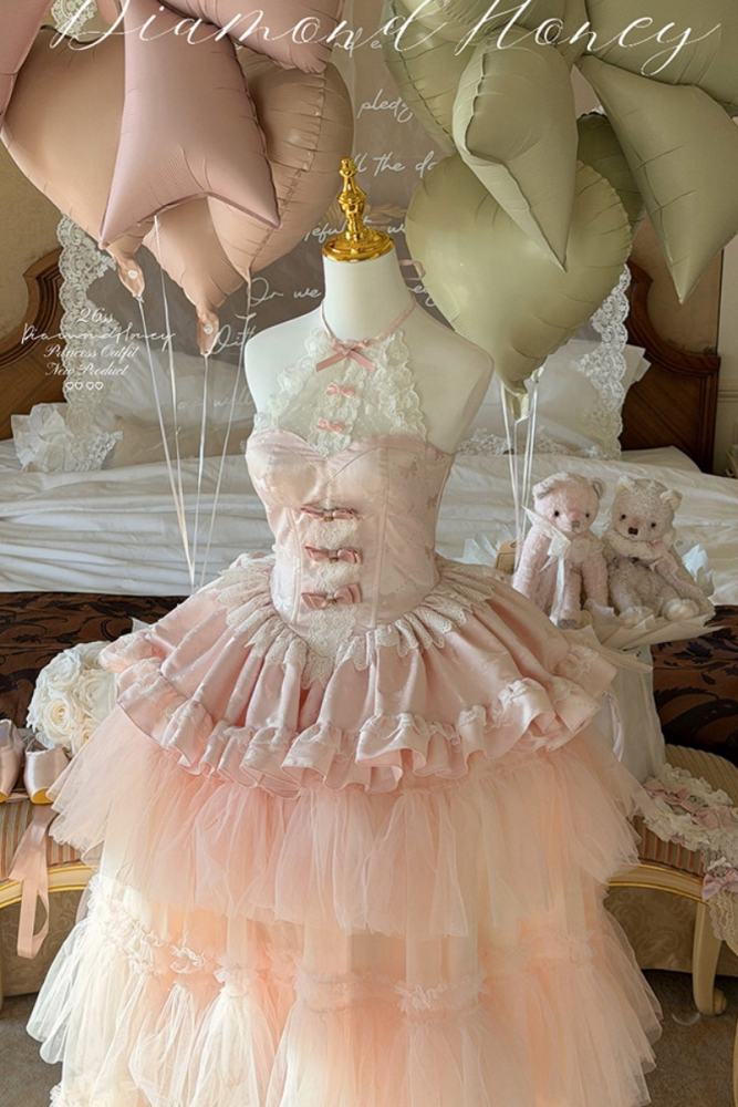 Diamond Honey Misty Pink Evening Gown Dress