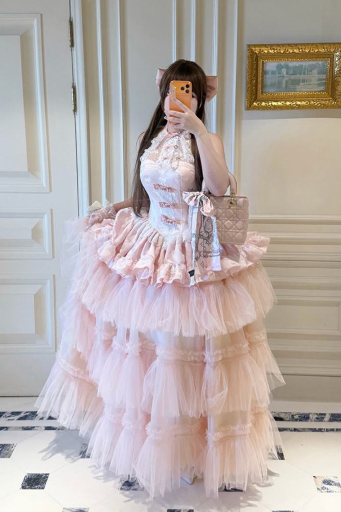 Diamond Honey Misty Pink Evening Gown Dress
