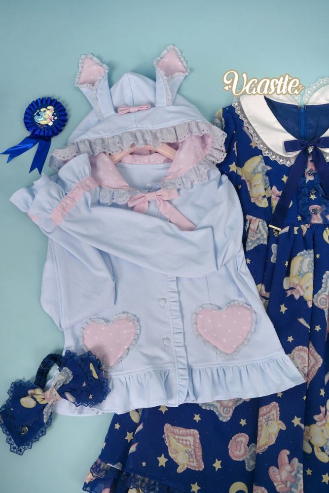 V-castle Bunny Ear Hooded Lolita Knitted Cardigan 6 Colors