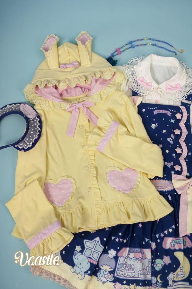V-castle Bunny Ear Hooded Lolita Knitted Cardigan 6 Colors