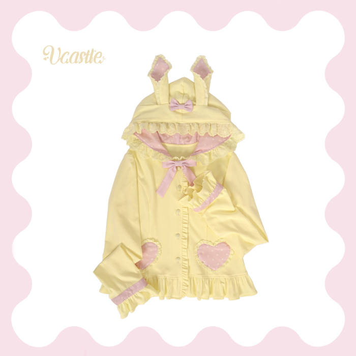 V-castle Bunny Ear Hooded Lolita Knitted Cardigan 6 Colors