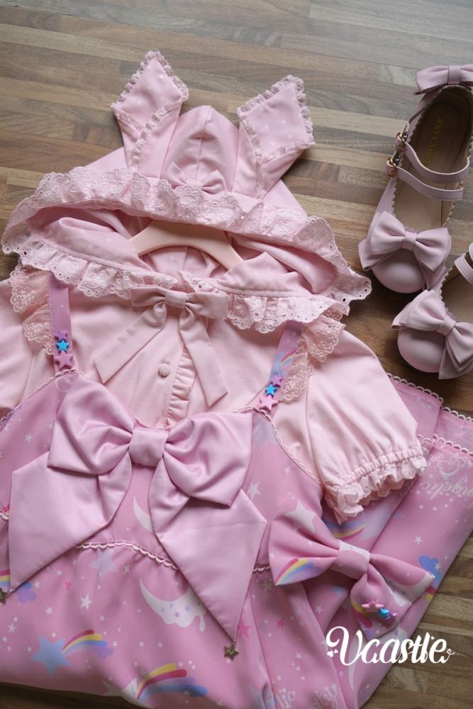 V-castle Bunny Ear Hooded Lolita Knitted Cardigan 6 Colors