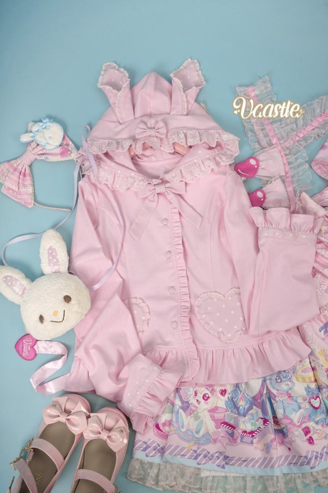 V-castle Bunny Ear Hooded Lolita Knitted Cardigan 6 Colors