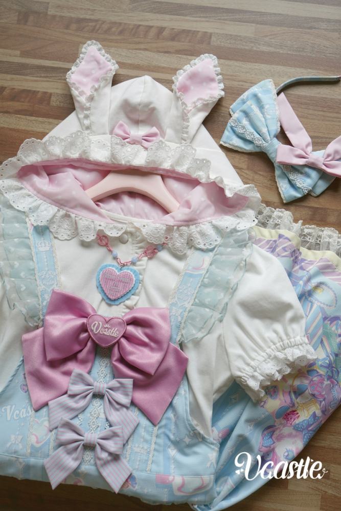 V-castle Bunny Ear Hooded Lolita Knitted Cardigan 6 Colors