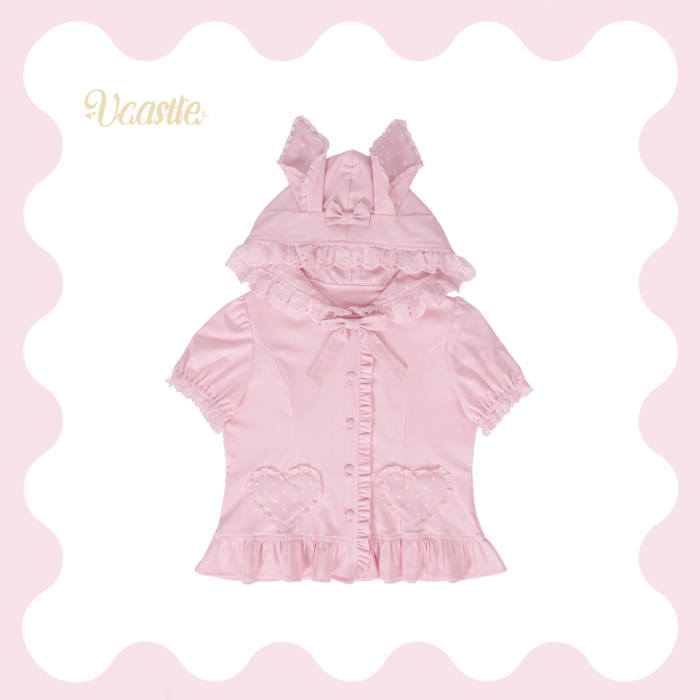 V-castle Bunny Ear Hooded Lolita Knitted Cardigan 6 Colors