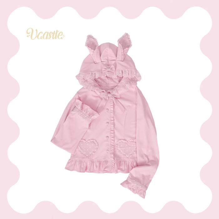 V-castle Bunny Ear Hooded Lolita Knitted Cardigan 6 Colors