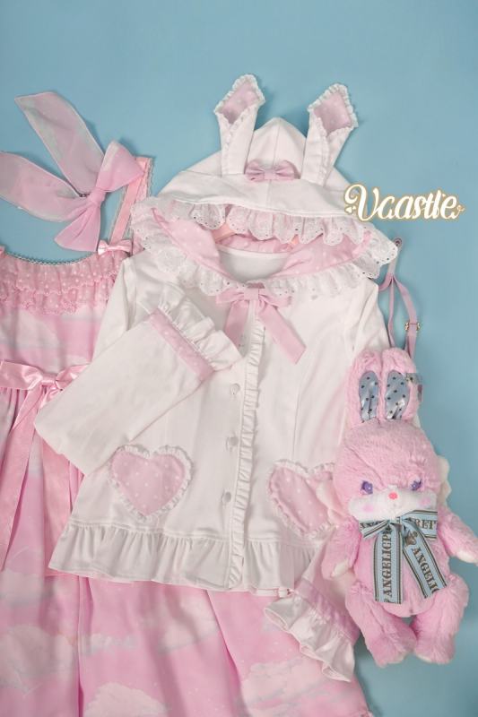 V-castle Bunny Ear Hooded Lolita Knitted Cardigan 6 Colors