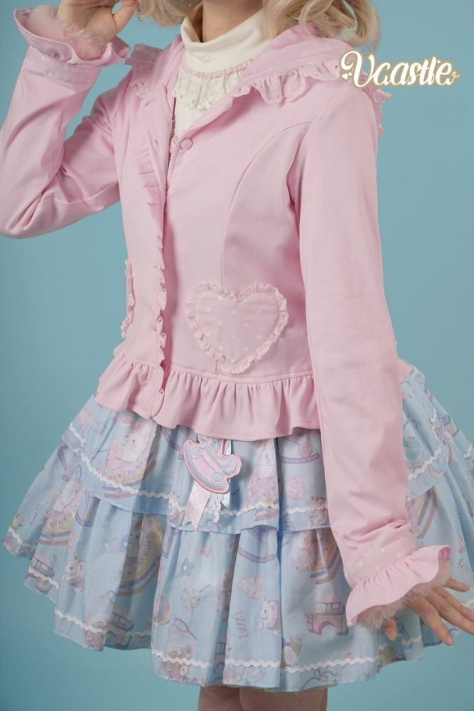 V-castle Bunny Ear Hooded Lolita Knitted Cardigan 6 Colors
