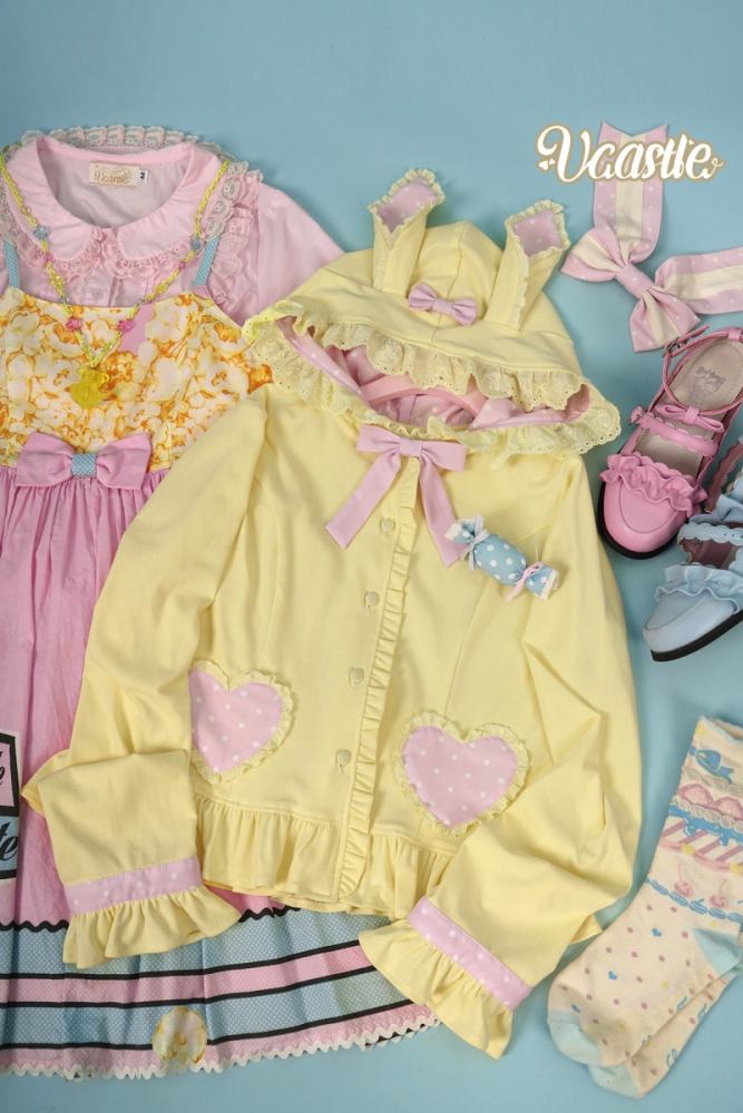 V-castle Bunny Ear Hooded Lolita Knitted Cardigan 6 Colors