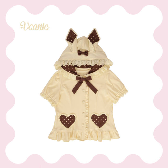 V-castle Bunny Ear Hooded Lolita Knitted Cardigan 6 Colors