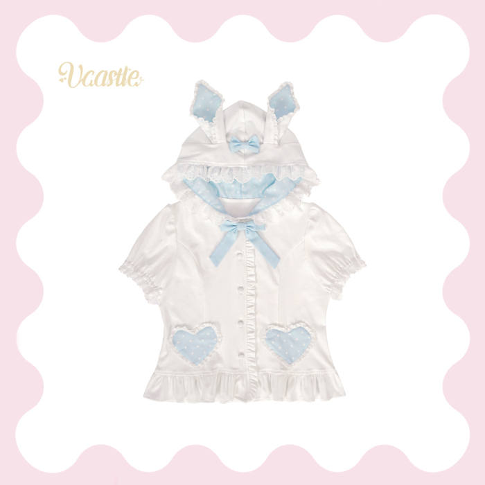 V-castle Bunny Ear Hooded Lolita Knitted Cardigan 6 Colors