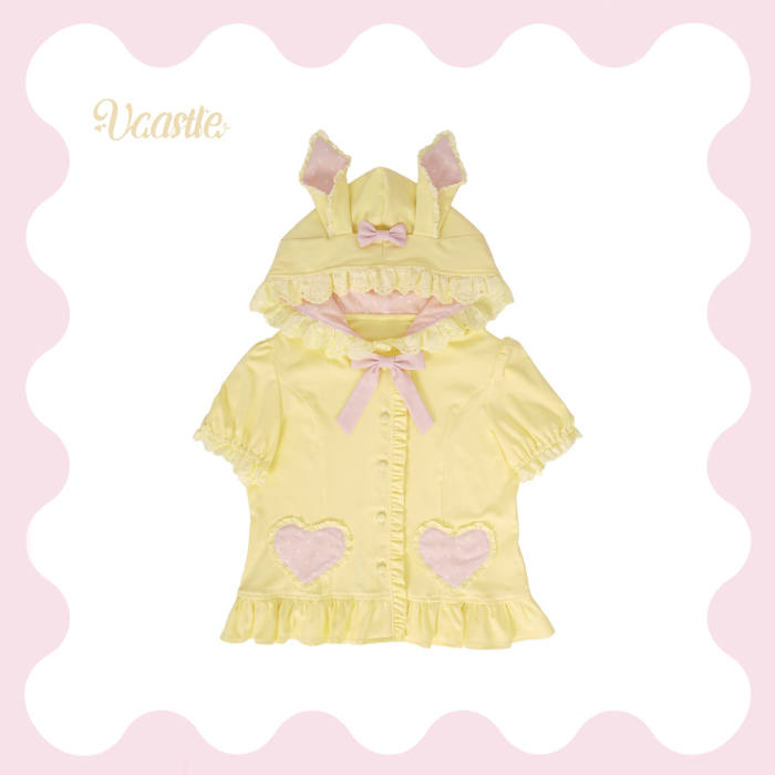 V-castle Bunny Ear Hooded Lolita Knitted Cardigan 6 Colors