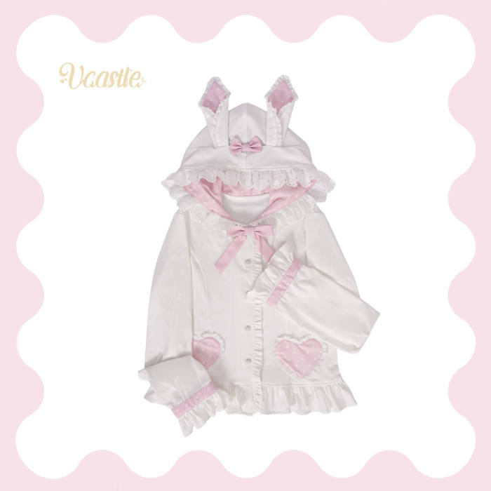 V-castle Bunny Ear Hooded Lolita Knitted Cardigan 6 Colors