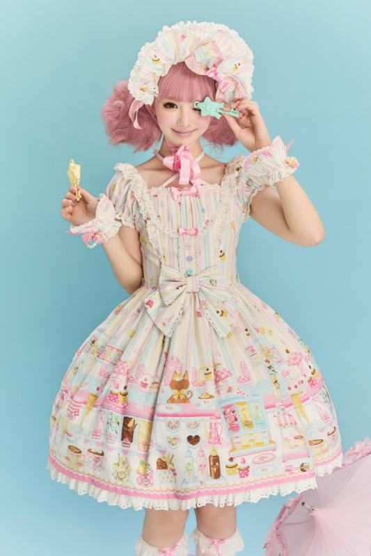my lolita dress Up Dear Marin Cosplay Costume Dress with Hat and Tail Sizes S to L available. White Bird Pearls Bowknots Sweet