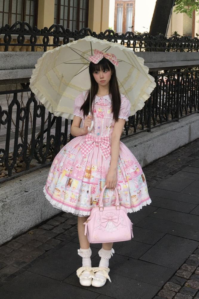 The Dolls Daydream ~Summer Ice Cream~ Retro Print Lolita JSK and OP