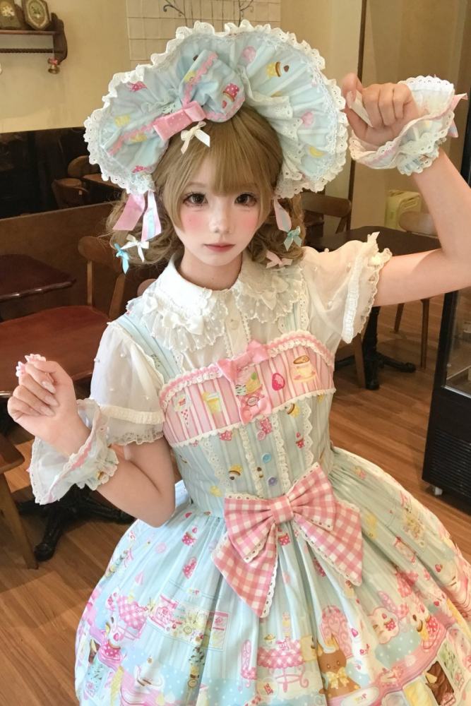 The Dolls Daydream ~Summer Ice Cream~ Retro Print Lolita JSK and OP