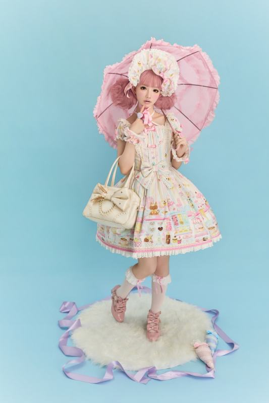 The Dolls Daydream ~Summer Ice Cream~ Retro Print Lolita JSK and OP