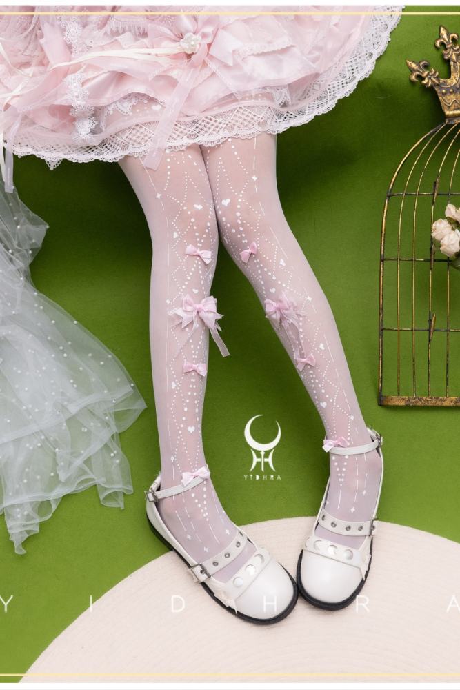 Yidhra Heart Bow Hime Lolita Tights 20D