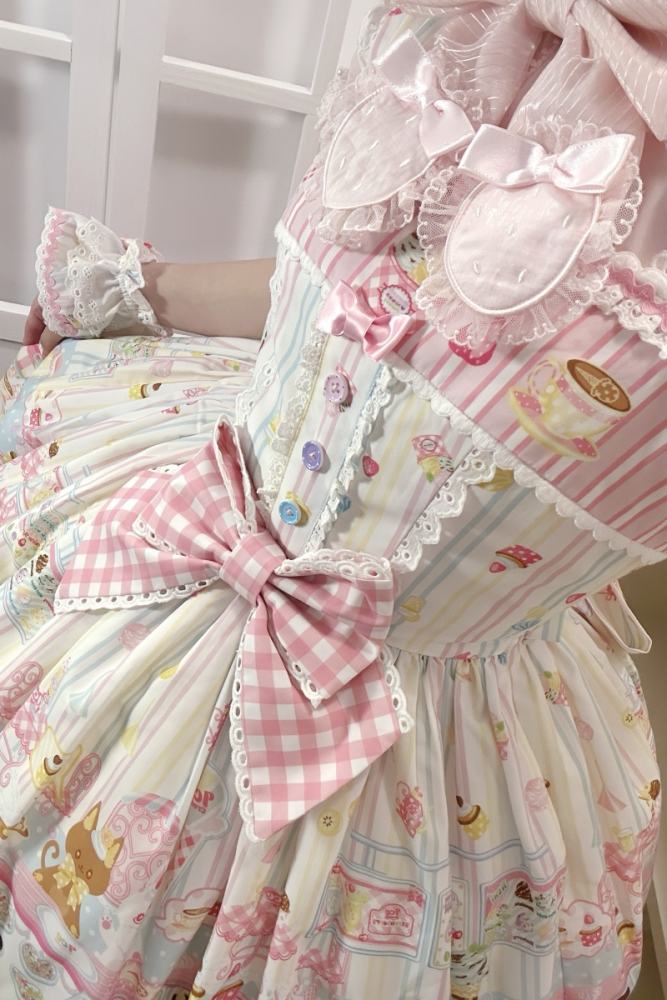 The Dolls Daydream ~Summer Ice Cream~ Retro Print Lolita JSK and OP