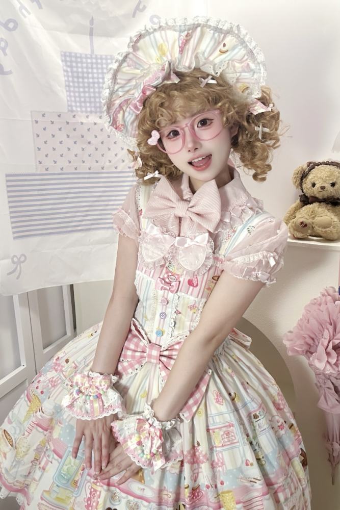 The Dolls Daydream ~Summer Ice Cream~ Retro Print Lolita JSK and OP