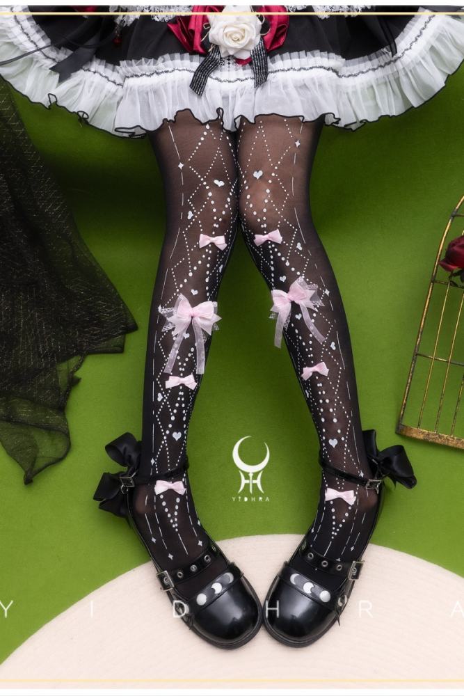 Yidhra Heart Bow Hime Lolita Tights 20D