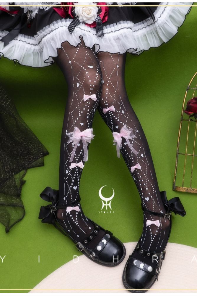 Yidhra Heart Bow Hime Lolita Tights 20D