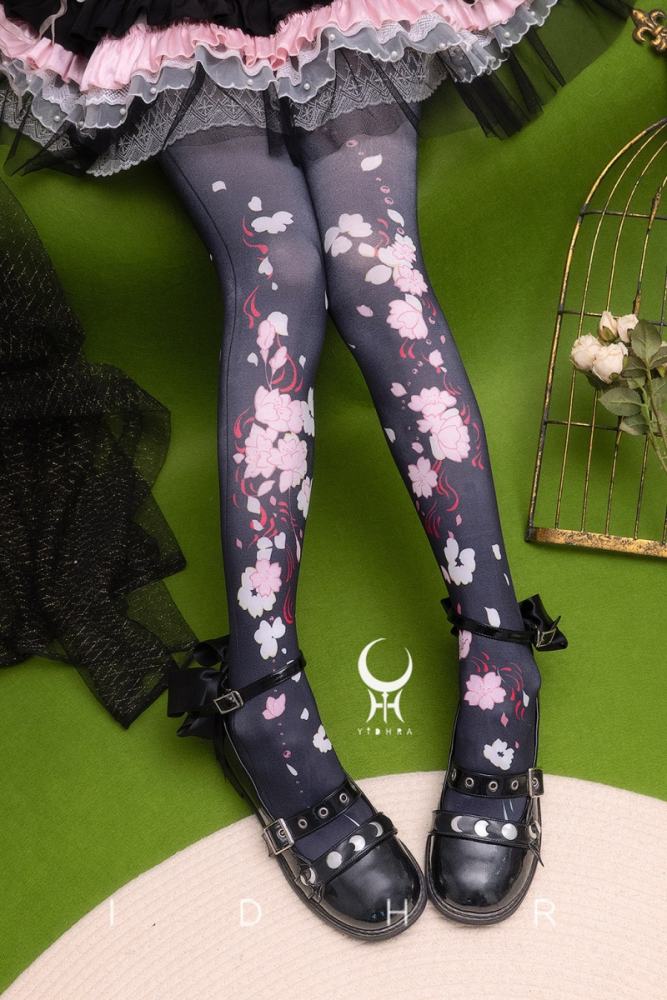 Yidhra Cherry Blossom Lolita Colored Tights 120D