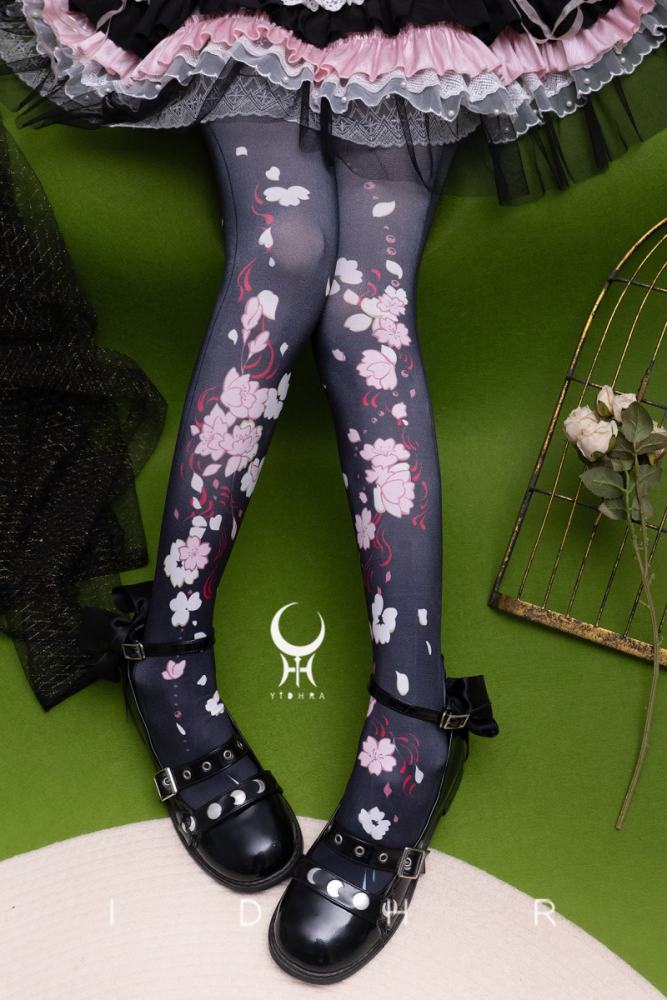 Yidhra Cherry Blossom Lolita Colored Tights 120D