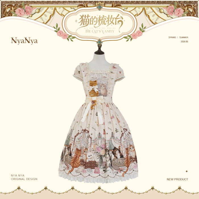 NyaNya Lolita ~The Cat’s Vanity~ Lolita Prints OP