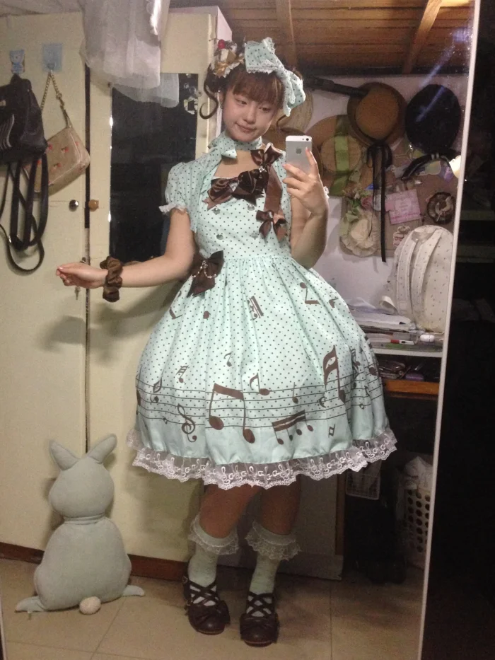 True Color ~Musical Notes~ Sweet Lolita Prints OP 6 Colors