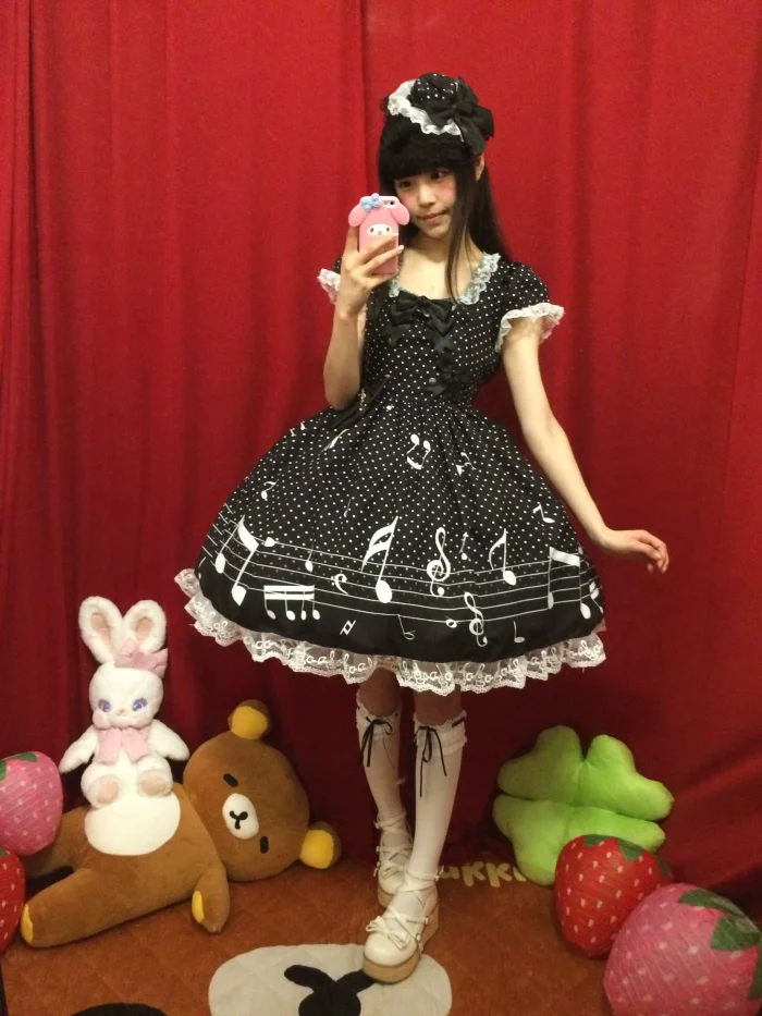 True Color ~Musical Notes~ Sweet Lolita Prints OP 6 Colors