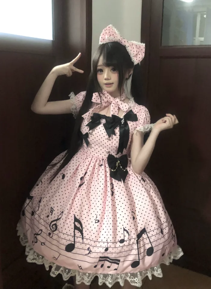 True Color ~Musical Notes~ Sweet Lolita Prints OP 6 Colors