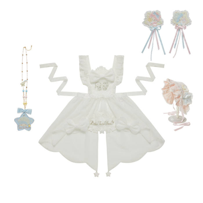 Summer Fairy Sanrio Collaborated The Twins Lolita Apron Bag and Headdress