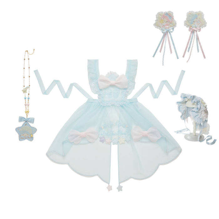 Summer Fairy Sanrio Collaborated The Twins Lolita Apron Bag and Headdress