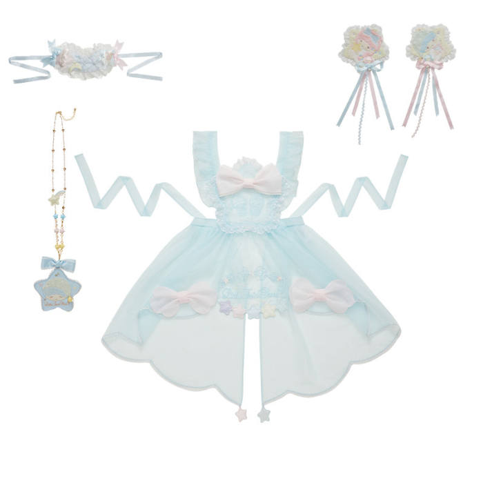 Summer Fairy Sanrio Collaborated The Twins Lolita Apron Bag and Headdress