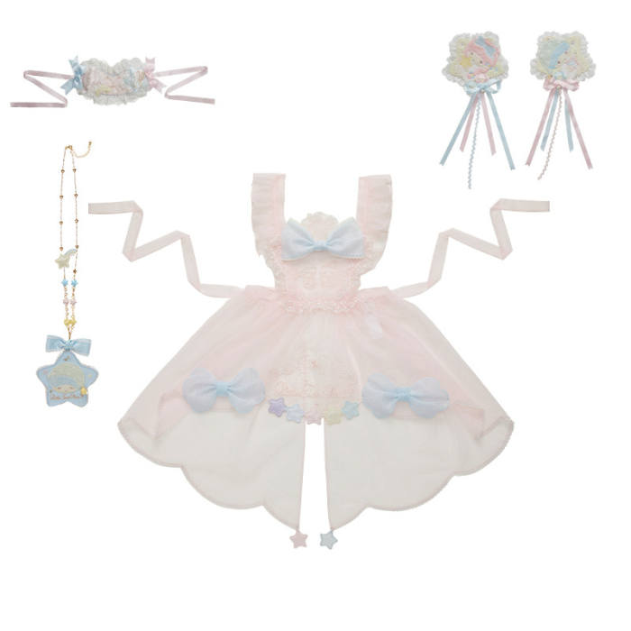 Summer Fairy Sanrio Collaborated The Twins Lolita Apron Bag and Headdress