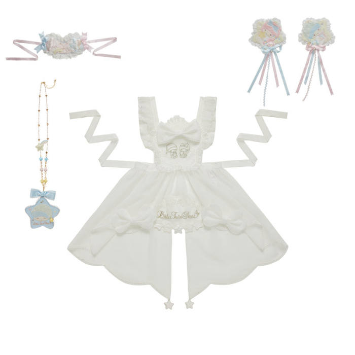 Summer Fairy Sanrio Collaborated The Twins Lolita Apron Bag and Headdress